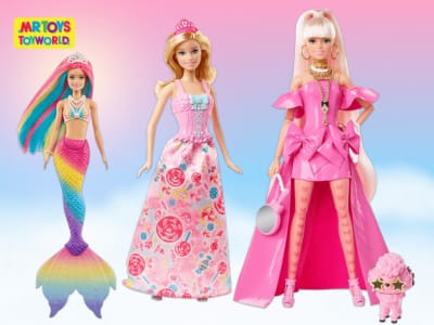 Movie 2023 Barbie Anneliese Pink Long Dress Outfits Party Carnival Hal